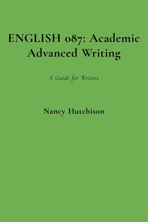 English 087 Academic Advanced Writing Simple Book Publishing