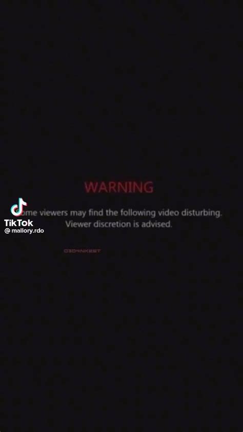 Warning D Viewers May Find The Following Video Disturbing Tiktok Viewer Discretion Is Advised