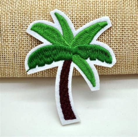 Palm Patch Coconut Palm Iron On Patches Palm Botanical Embroidered