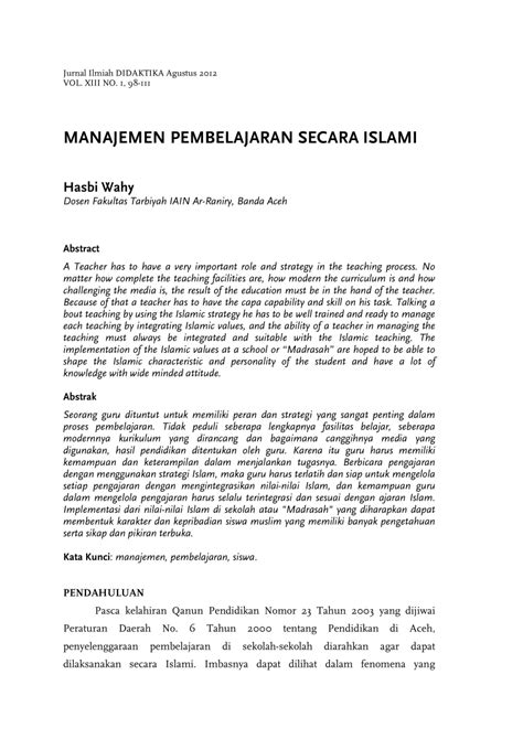 Berikut beberapa kumpulan jurnal penelitian manajemen: Jurnal Pdf Ttg Manajemen Kelas : Doc Makalah Manajemen ...
