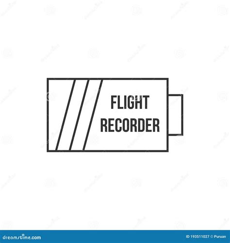 Outline Icon Flight Recorder Stock Vector Illustration Of Broken