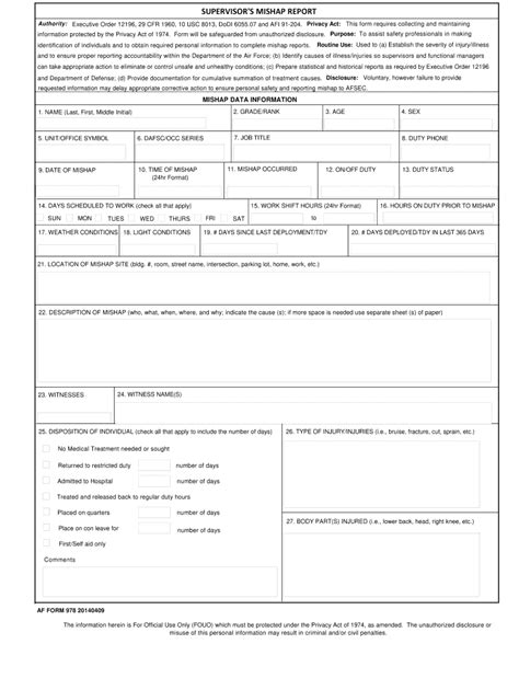 Af Form 978 Fill Online Printable Fillable Blank Pdffiller