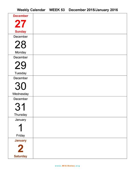 26 Blank Weekly Calendar Templates [PDF, Excel, Word] - Template Lab