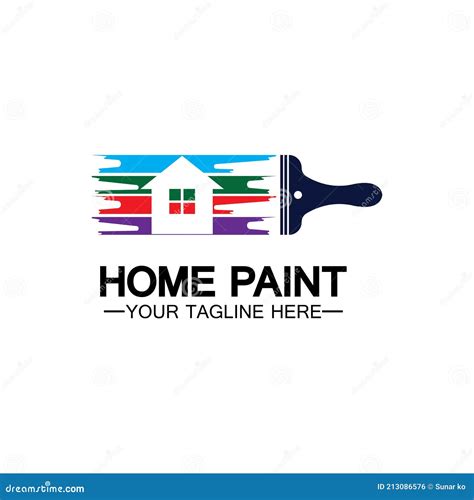 Home Painting Vector Logo Designhome House Painting Service Coloring