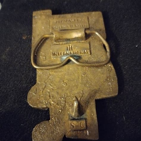 Vintage International Brass Belt Buckle Gem