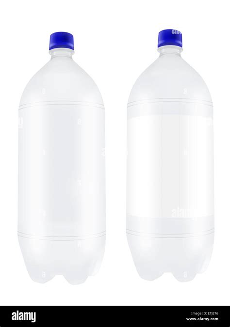 Botellas De Plástico De Dos Litros Vacía Aislado Sobre Fondo Blanco