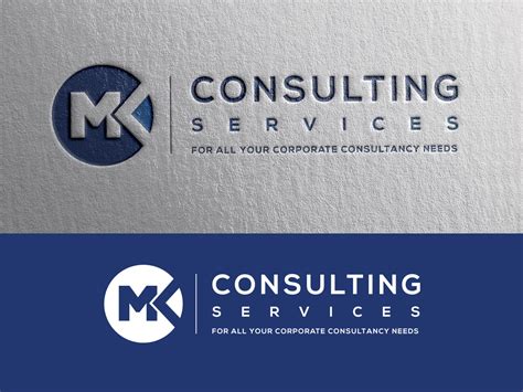 Serious Professional Business Consultant Logo Design For Mk
