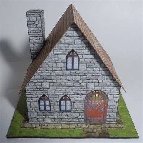 Papermau A Simple Stone House Paper Model By Papermau Fixedand