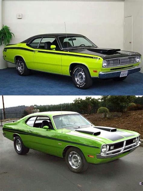A Pair Of 72`s Plymouths Duster And Dodges Demon Plymouth Duster