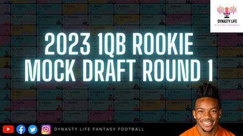 1qb Round 1 Rookie Mock Draft Updated My View 2023 Dynasty Fantasy Football Youtube