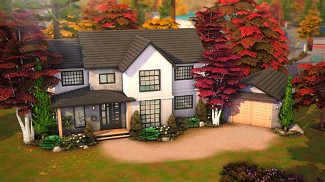 Modern Farmhouse The Sims 4 Speedbuild No Cc Youtube