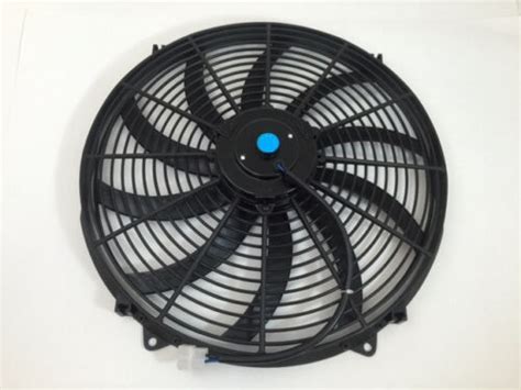 16 Electric Fan Curved Blades S Radiator Cooling Fan 3000 Cfm Reversible 12v Ebay