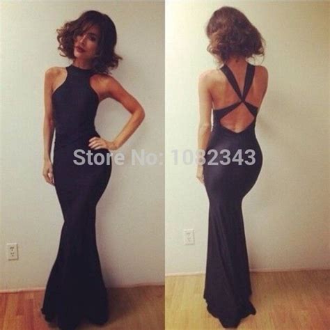 22014 New Arrival Custom Made Back Lace Up Prom Evening Gown Sex Black