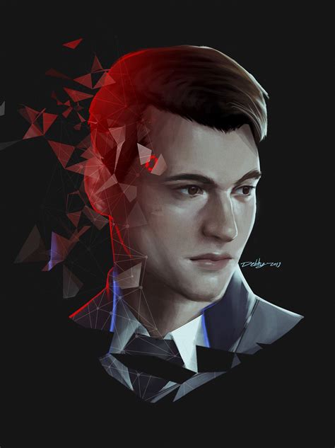 Detroit Become Human Connor Fanart Zerkalovulcan