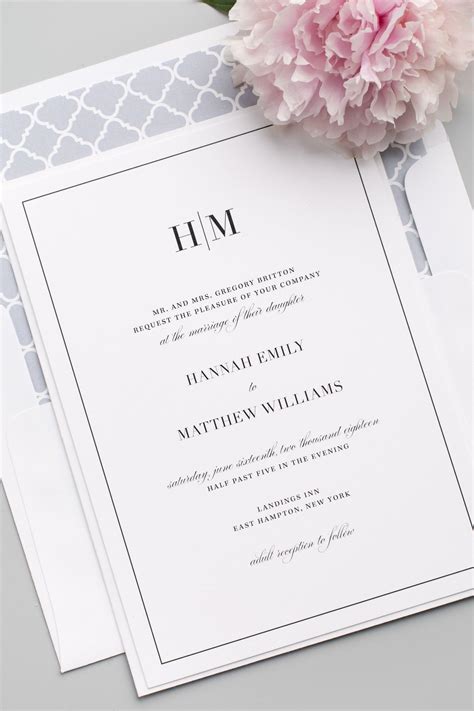 Glam Monogram Wedding Invitations