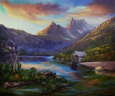 First Light On Cradle Mountain Tasmania Ready To Hang By Christopher