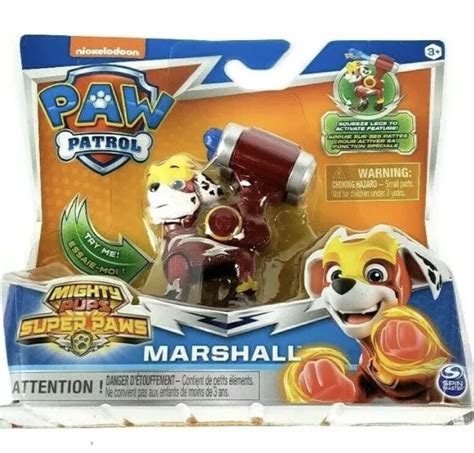 Nickelodeon Paw Patrol Mighty Pups Super Paws Marshall Figure 995