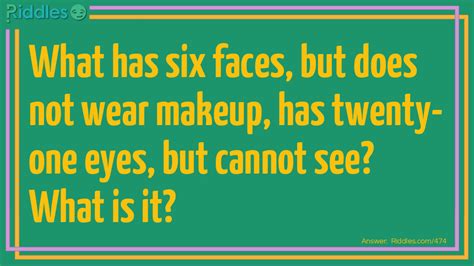 Six Faces 21 Eyes Riddle And Answer