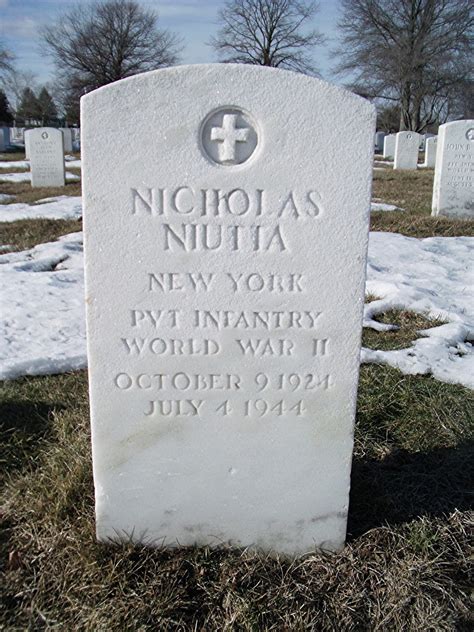 116th Infantry Regiment Roll Of Honor Pvt Nicholas Niutta