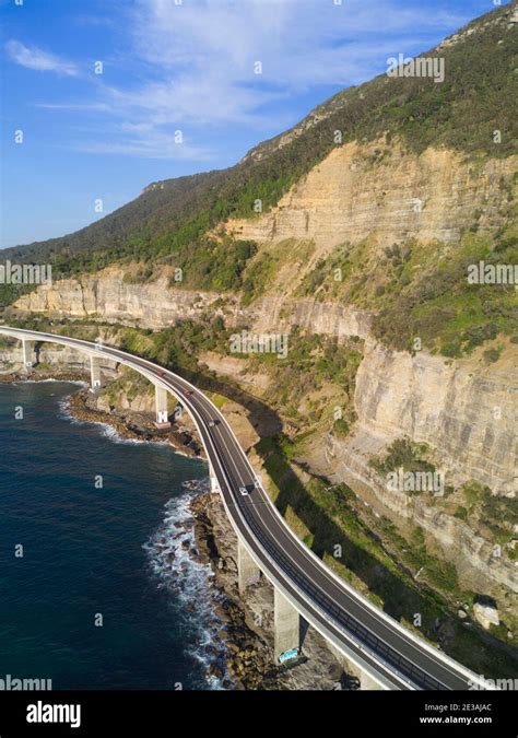 Aerial Of The Sea Cliff Bridge North Of Wollongong New South Wales