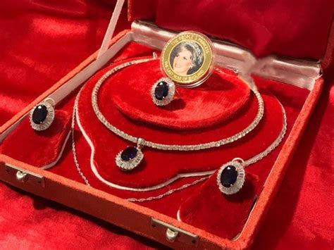 Princess Diana Sapphire And Diamond Jewelry Set Royal Etsy Canada