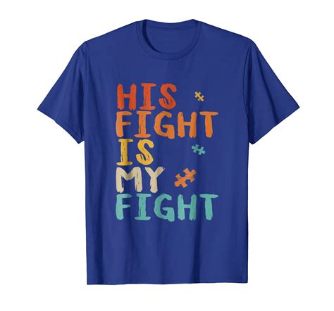 vintage his fight is my fight autism awareness tshirt ts anz anztshirt