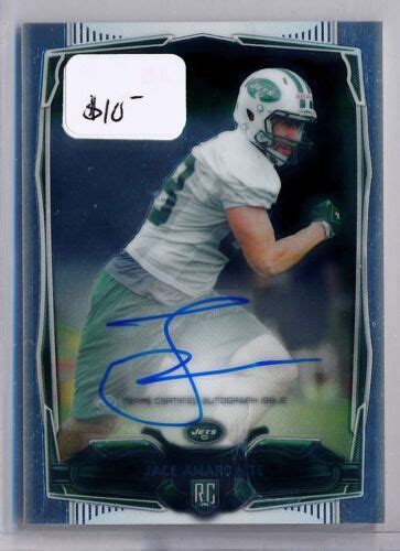 Jace Amaro 2014 Chrome Mini Rookie On Card Auto Autograph Jets Rc Ebay