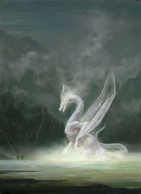 Fantasyartwatch White Dragon By Yan Chenyang Mythical Creatures