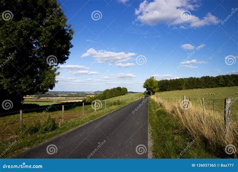 Single Lane Country Road And Farmland Stock Image Image Of Farmland