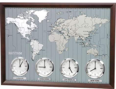 Around The World Ii Time Zone Wall Clock Contemporary Wall Clocks