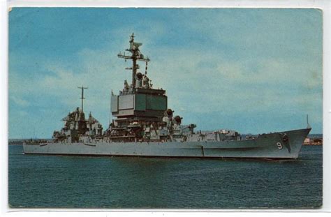 Uss Long Beach Cgn 9 Nuclear Guided Missile Cruiser Us Navy Ship 1960s