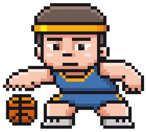 Premium Vector Cartoon Basketball Player Pixel Design