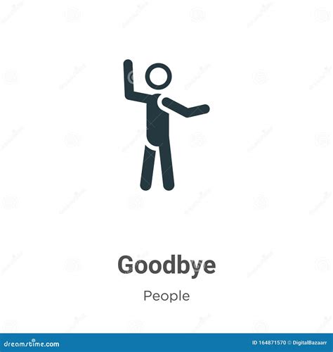 Goodbye Vector Icon On White Background Flat Vector Goodbye Icon