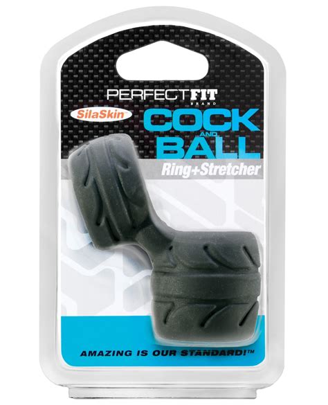 New Perfect Fit Silaskin Cock And Ball Ring Black