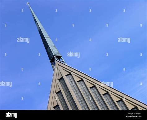 Modern Church Spire Building Uk Stock Photo Alamy
