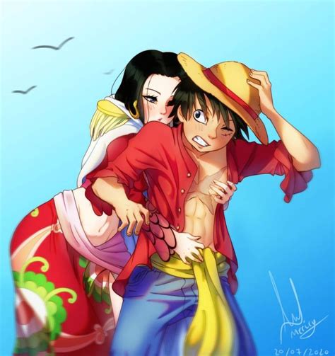 Luffy X Boa Hancock By Meriry On DeviantArt Manga Anime One Piece Luffy And Hancock One