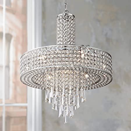 Valeria Chrome Small Chandelier Lighting 18 Wide Modern Clear Crystal