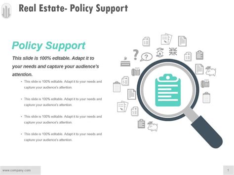 Real Estate Policy Support Ppt Examples Powerpoint Shapes