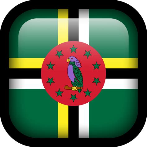 Dominica Flag Icon Square Flags Iconset Hopstarter