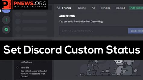 How To Change Status On Discord Set Discord Custom Status