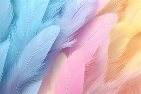 Pastel Feathers Pattern Background Graphic By Forhadx5 · Creative Fabrica