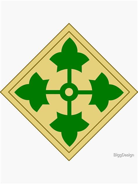 4th Infantry Division Sticker For Sale By Biggdesign Redbubble