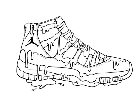 Best Ideas For Coloring Jordan Sneaker Coloring Pages