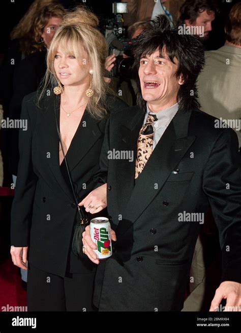 Los Angeles Ca February 2 1993 Rolling Stone Ronnie Wood And Wife Jo Wood At The Premiere Of