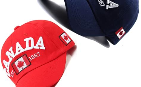 Arwaispo Canada Flag Baseball Cap Hat Adjustable Maple Leaf Embroidered