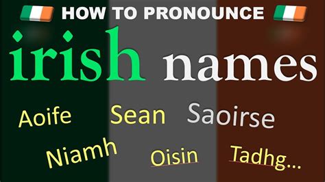 How To Pronounce Irish Names ☘️ Saoirse Aoife Niamh