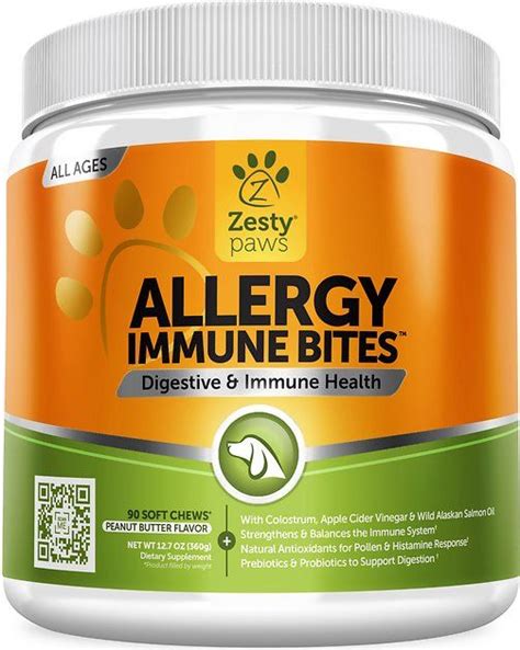 Zesty Paws Aller Immune Peanut Butter Flavored Soft Chews Allergy