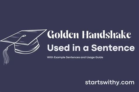 Golden Handshake In A Sentence Examples 21 Ways To Use Golden Handshake