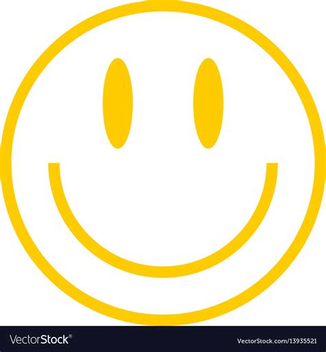 Yellow Smiley Icon Smiling Face Royalty Free Vector Image