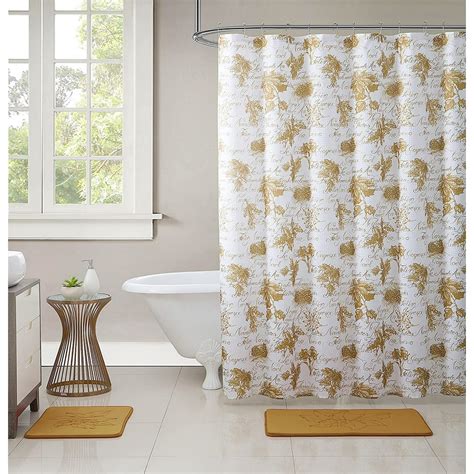 Christmas Fabric Shower Curtain 15pc Bathroom Set 1 Shower Curtain 2
